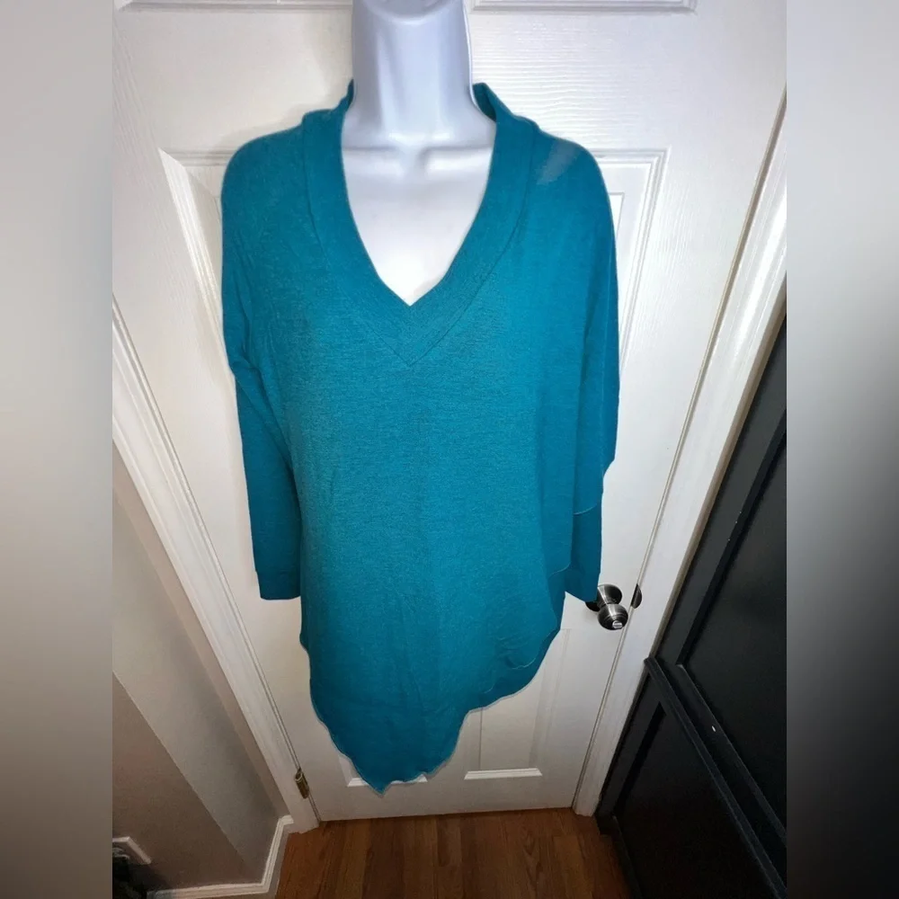 Soft Surroundings Women’s Small Madison Cape Tunic Sweater Top Asymmetrical S